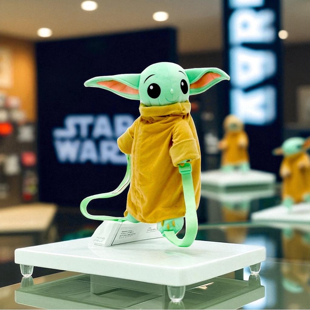 DISNEY PARKS StarWars Mandalorian Child Baby Yoda Grogu Plush Backpack 2021 NWOT